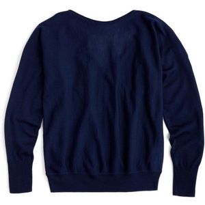 NWOT Blue Jcrew Merino Wool V-back Sweater Small